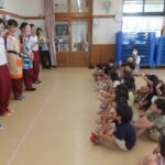 うがい指導③　たんぽぽ組　　歯磨き指導　うめ・さくら・もも組