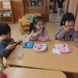 ２０２３・１・２６　歯磨き指導（２歳児）